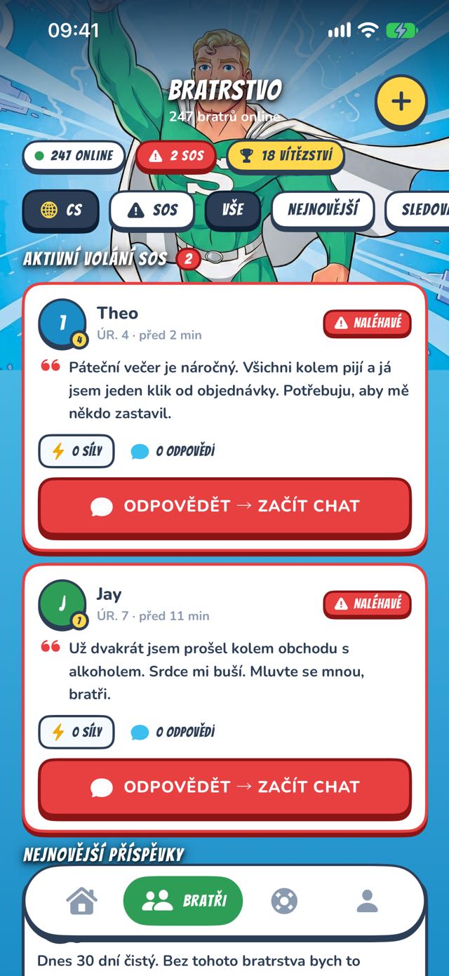 Zeď bratrstva s voláními SOS