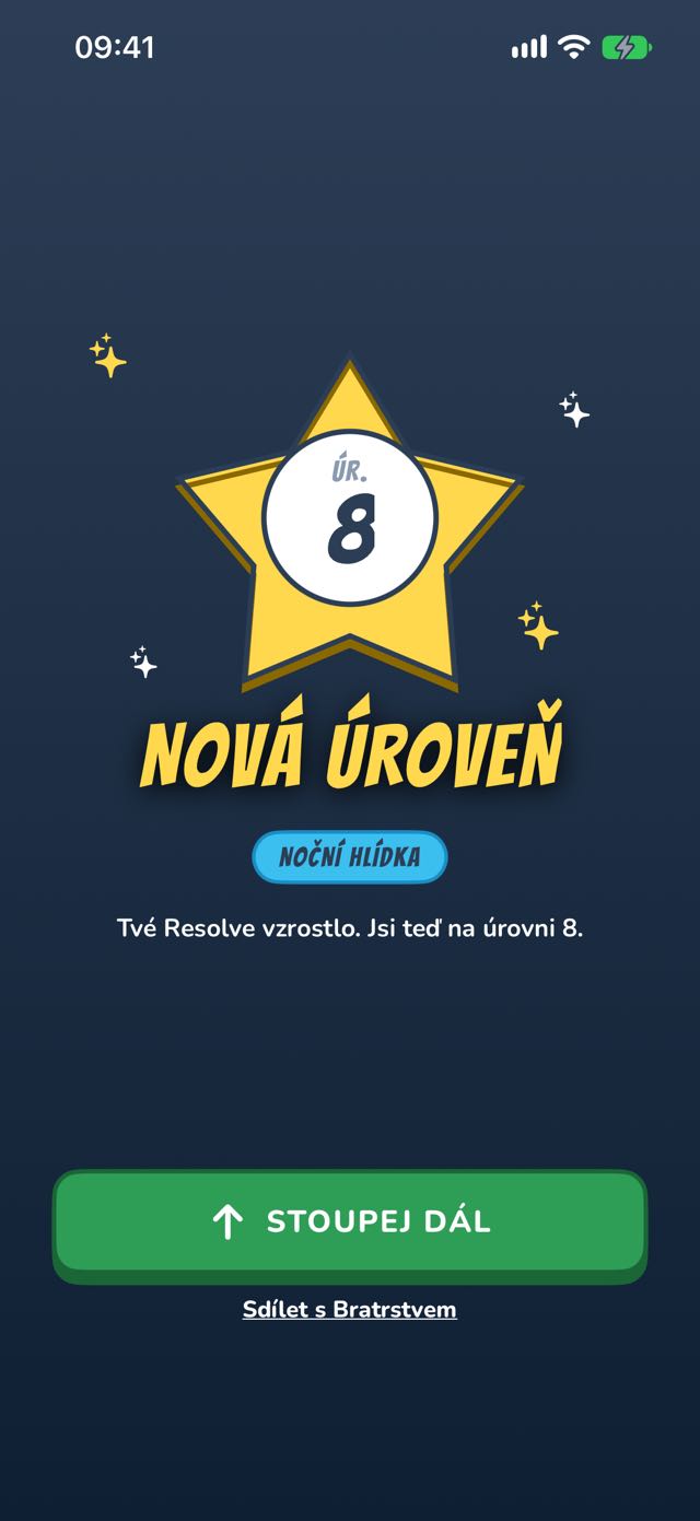 Oslava nové úrovně