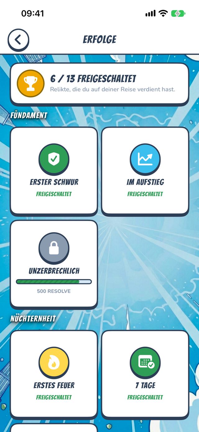 Erfolge — Relikte deiner Reise