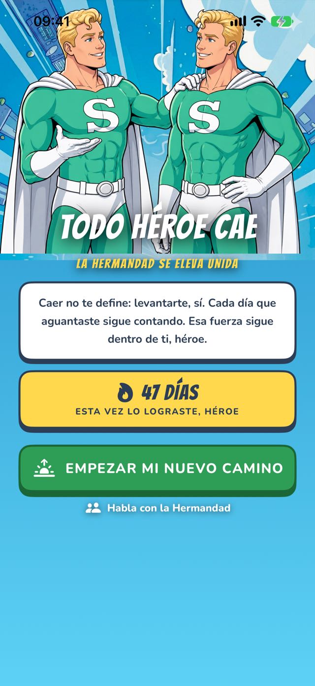 Recuperación tras la recaída — todo héroe cae, la hermandad se levanta unida