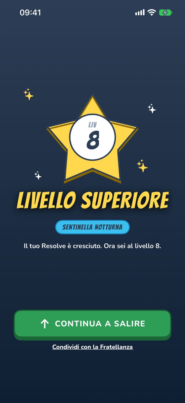 Festa per la salita di livello