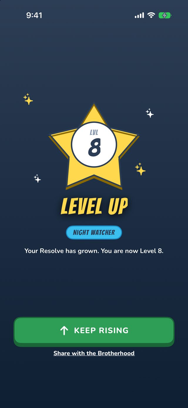 Level up celebration