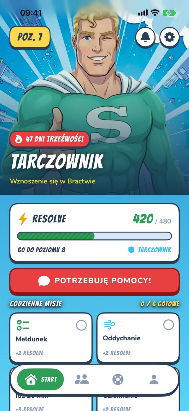 Pulpit SoberHero — twój bohater, seria i codzienne misje