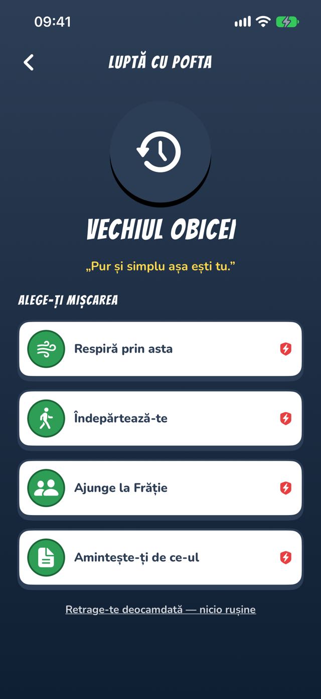 Ecranul bătăliei — alege mutarea împotriva poftei